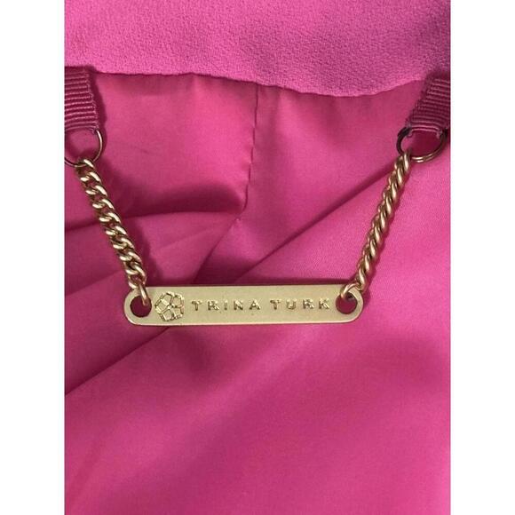 Trina Turk pink Legally Blonde Barbie office siren single-breasted blazer Size 4 - Picture 9 of 10